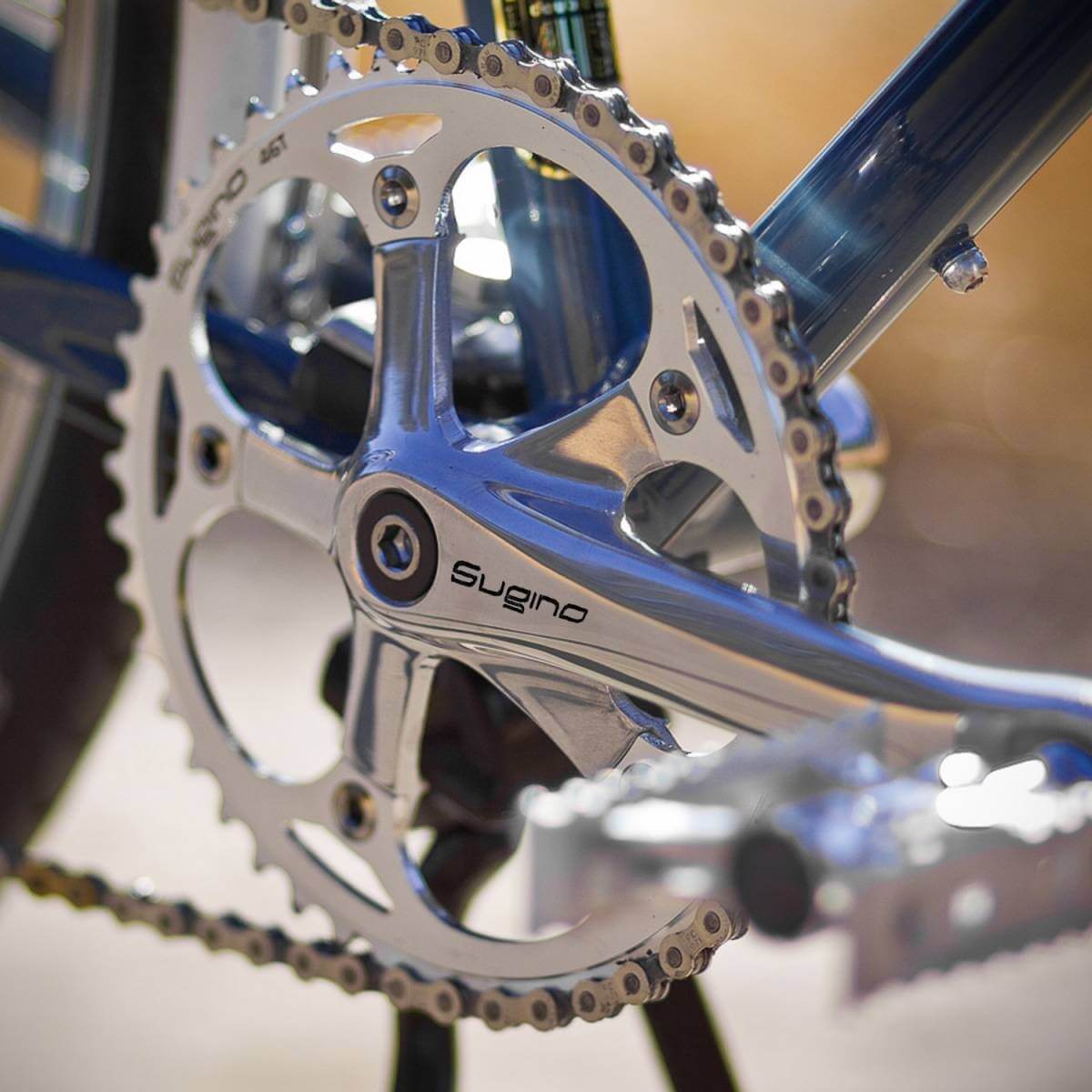 Sugino RD2 Track Silver 48T 165mm Crankset | Biciclasica.com