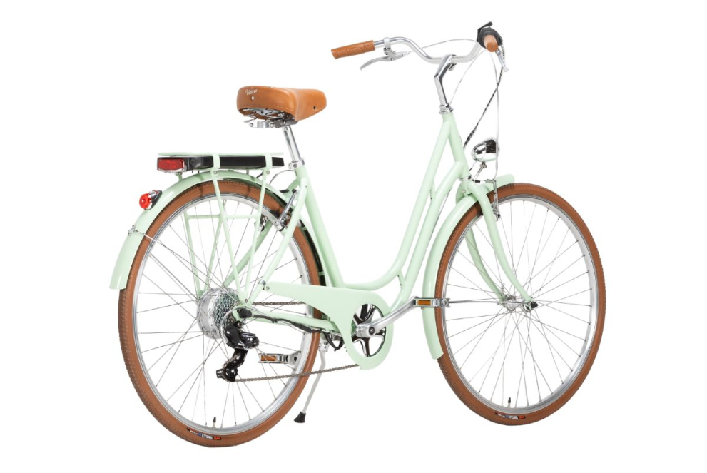 Comprar Bicicleta eléctrica Capri Berlin verde pastel 7V